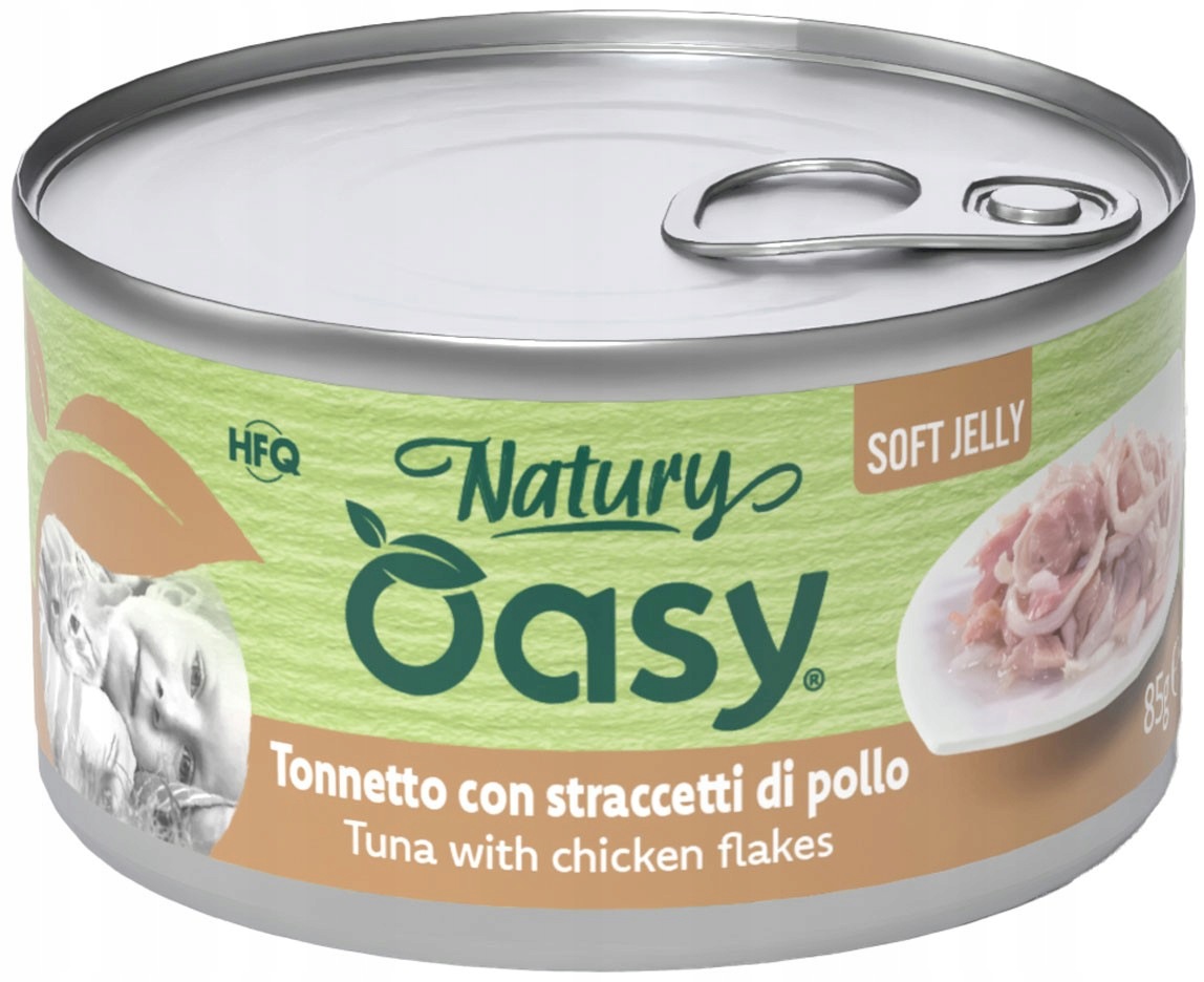 Oasy Natury tuńczyk z kurczakiem w galaretce adult 85 g