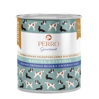 Perro Gourmet konina z cukinią dla szczeniąt 800 g