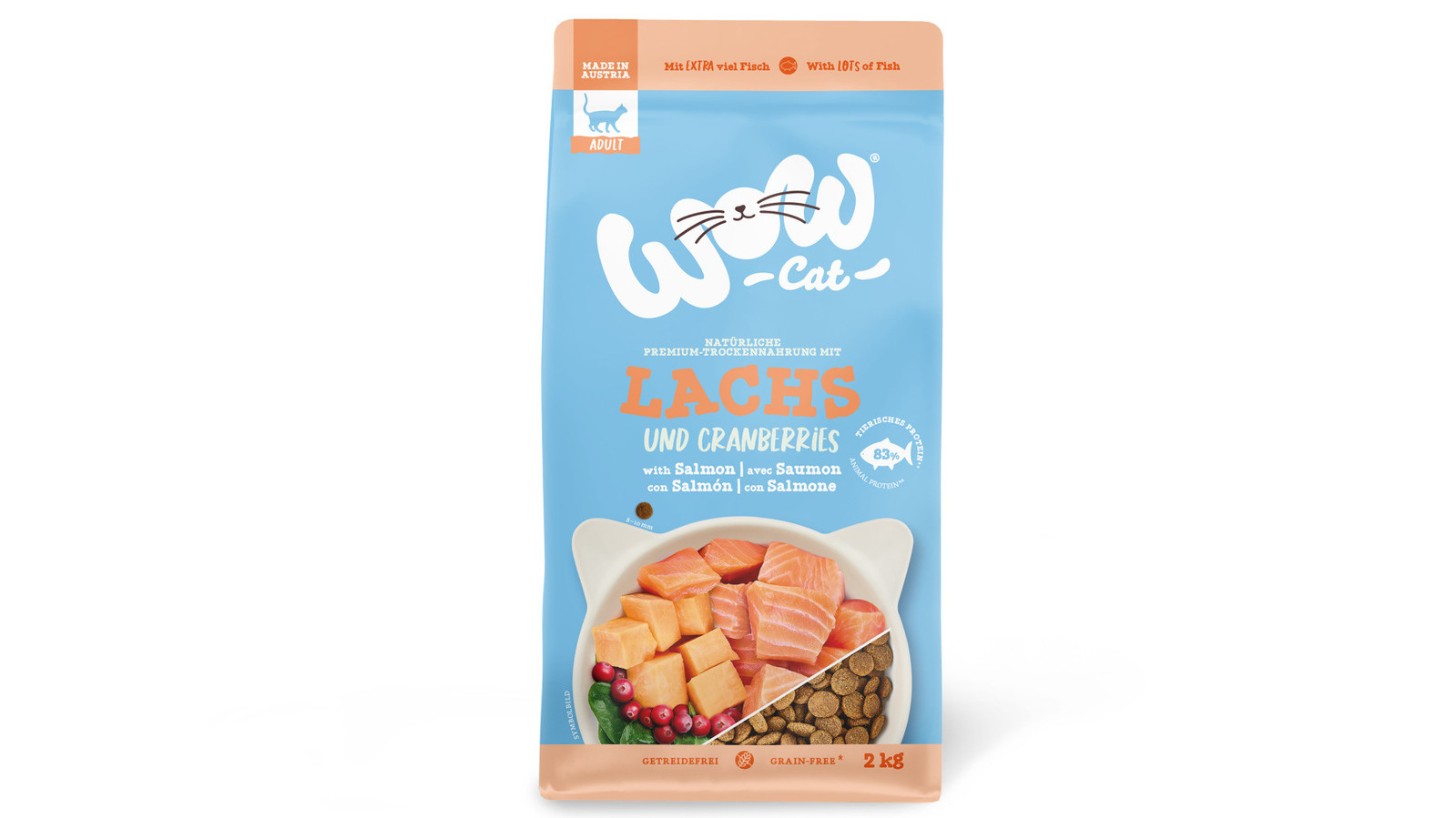WOW Cat łosoś adult 2 kg
