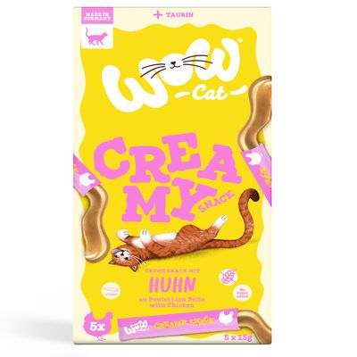 WOW Creamy Snack kurczak 15 g × 5