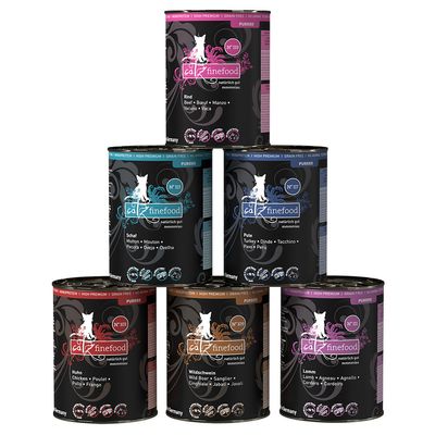Catz Finefood Purrrr Sensitive mix smaków adult 400 g × 6