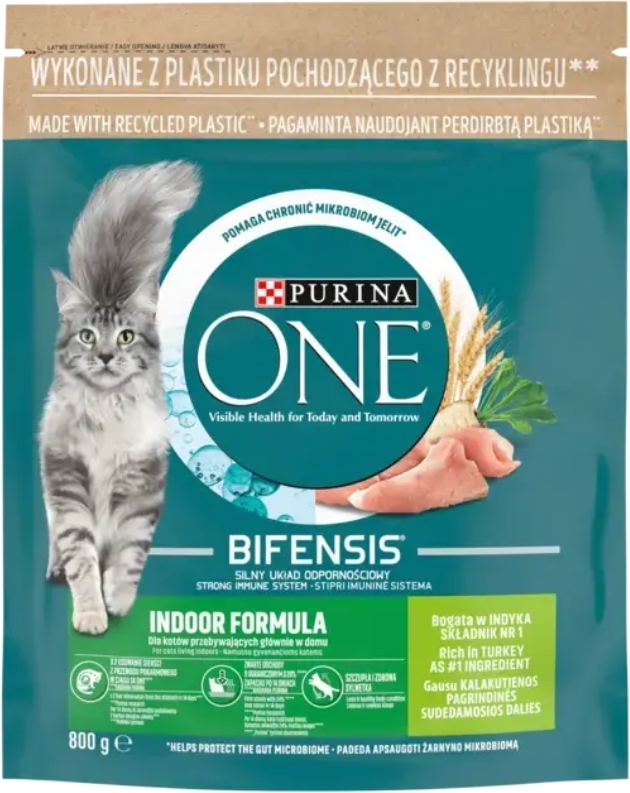 Purina ONE Indoor indyk adult 800 g