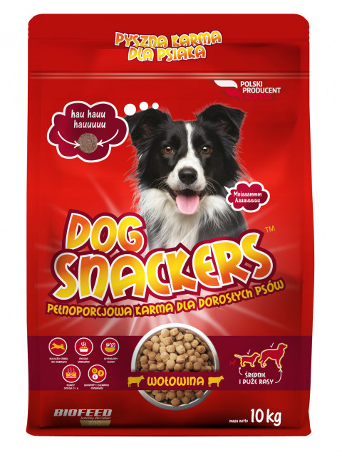 BioFeed Dog Snackers wołowina adult średnie i duże rasy 10 kg