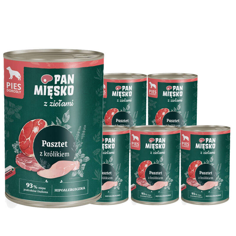 Pan Mięsko królik adult 400 g × 6