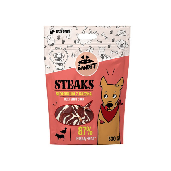 Mr. Bandit Steaks wołowina, kaczka 500 g
