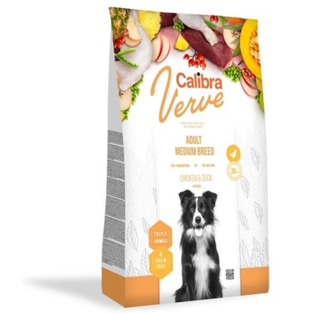 Calibra Dog Verve GF kurczak, kaczka adult średnie rasy 2 kg