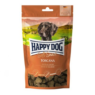 Happy Dog Soft Snack kaczka, łosoś 100 g × 6