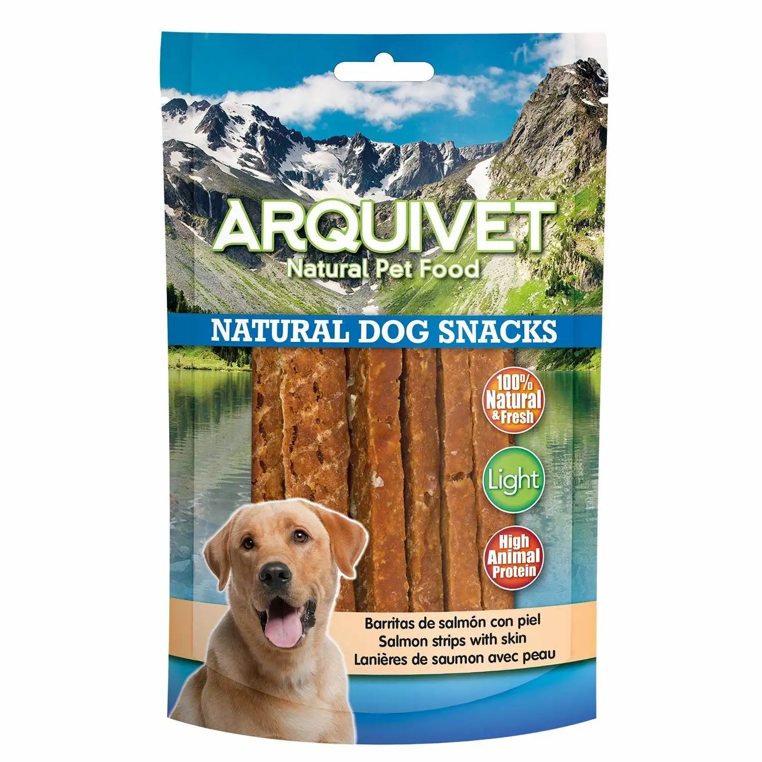 Arquivet Naturalne Mięsne łosoś ze skórą rybną 100 g