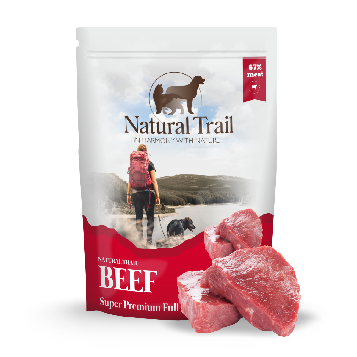Natural Trail Monoprotein wołowina 500 g × 5