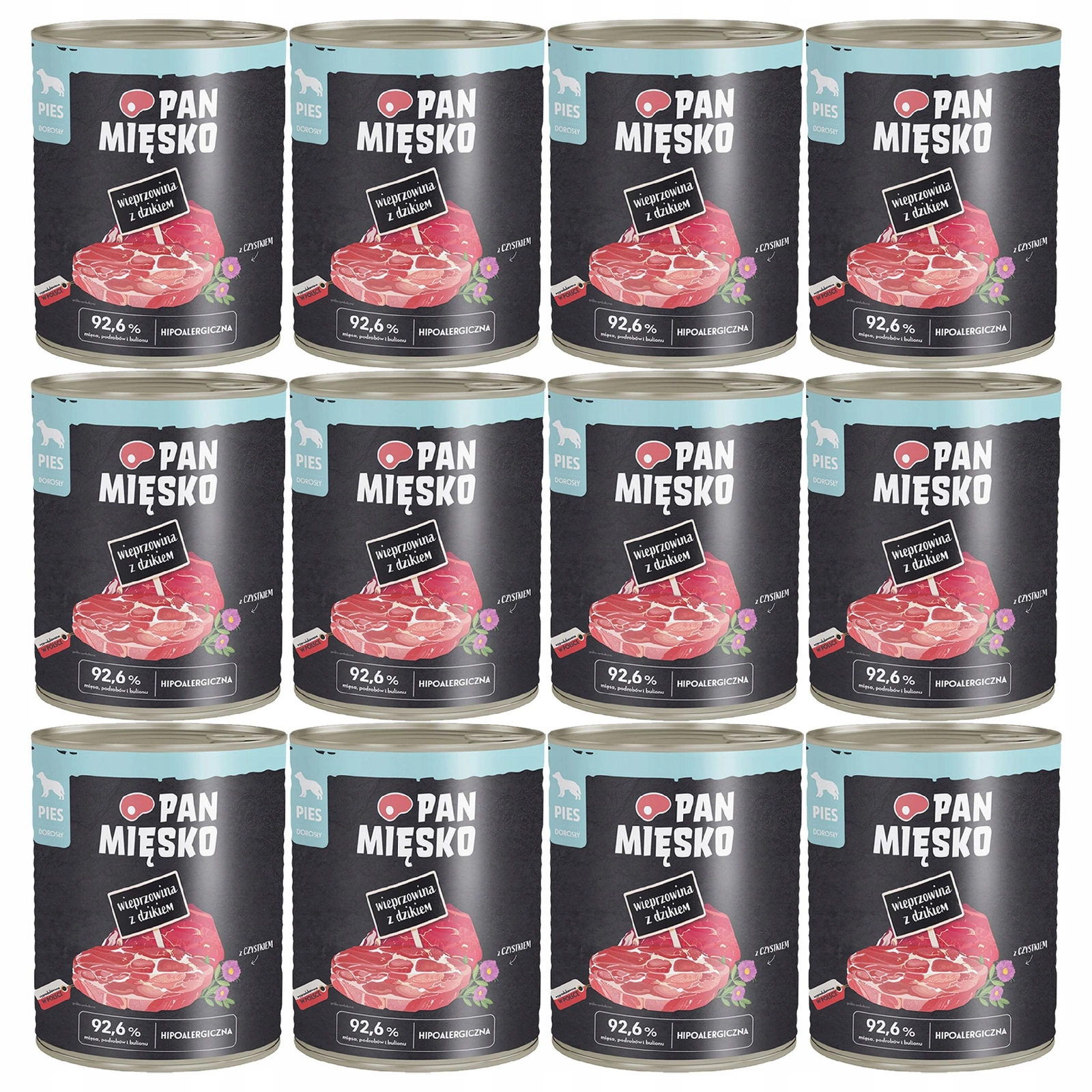 Pan Mięsko dzik, wieprzowina 800 g × 12