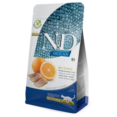 Farmina N&D Ocean Sterilised śledź z pomarańczą adult 1,5 kg × 3