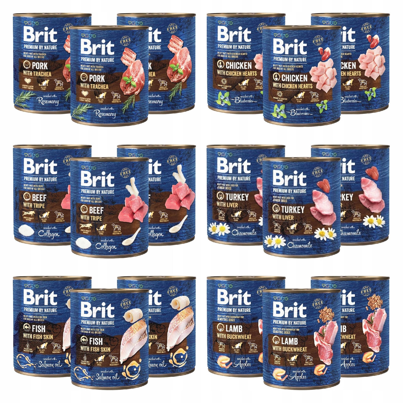 Brit By Nature 800 g × 18