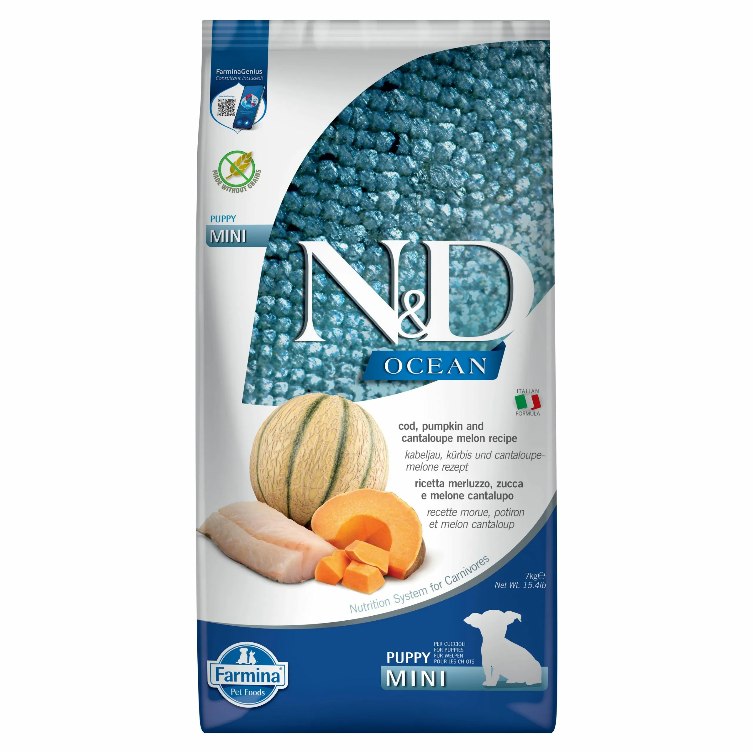 Farmina N&D Ocean dorsz puppy małe rasy 7 kg