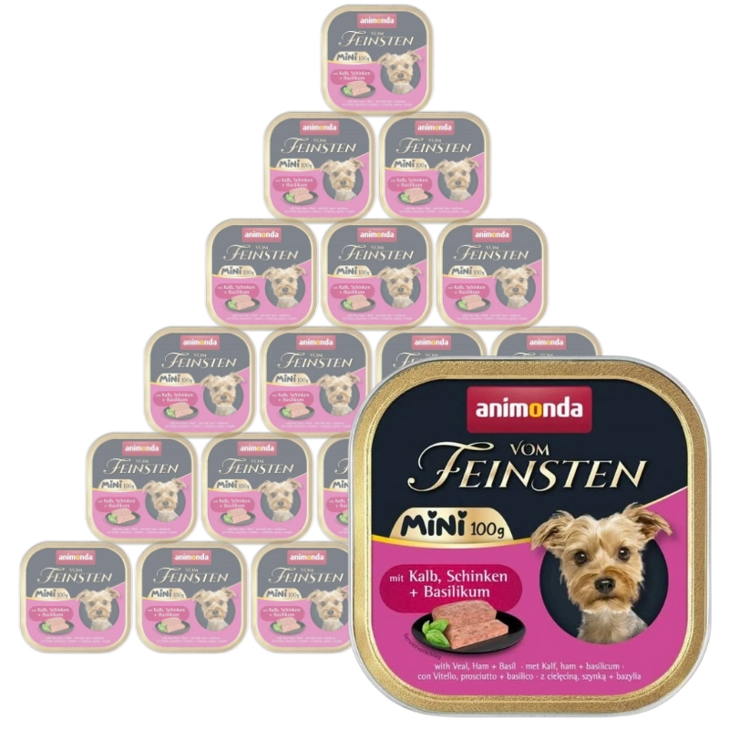Animonda Vom Feinsten cielęcina, szynka adult małe rasy 100 g × 32