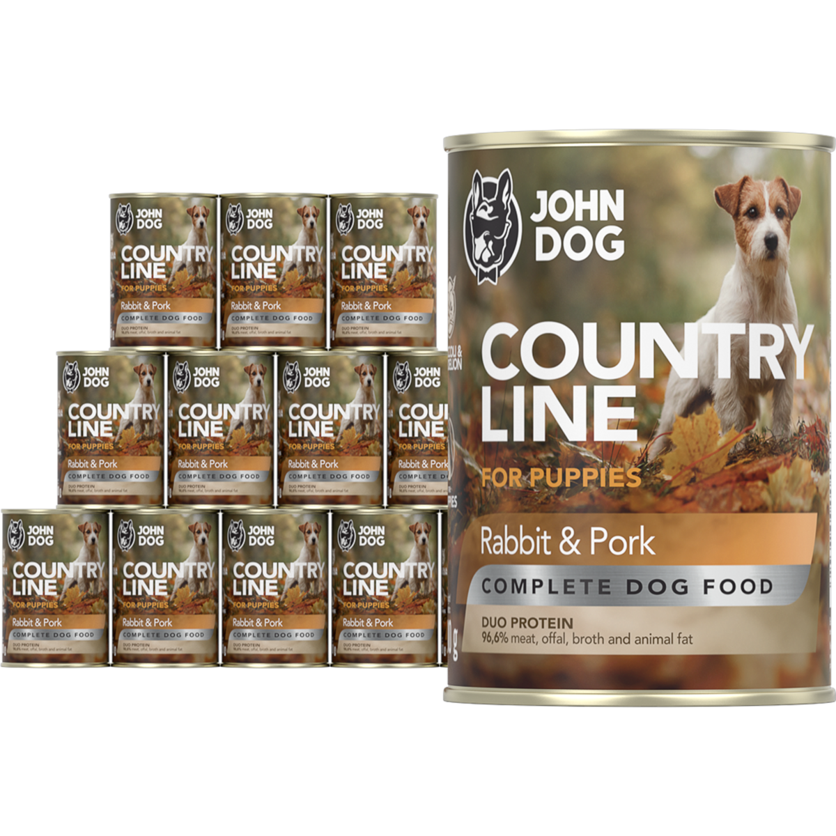 John Dog Country królik, wieprzowina junior 400 g