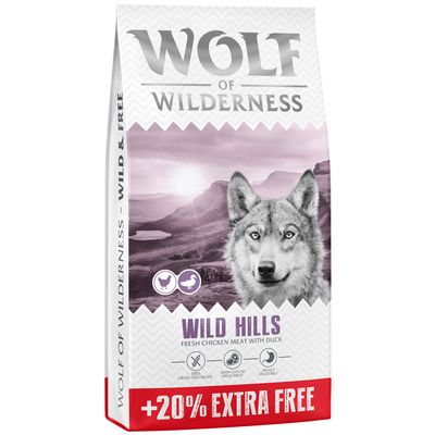 Wolf of Wilderness Wild Hills kaczka adult 14,4 kg