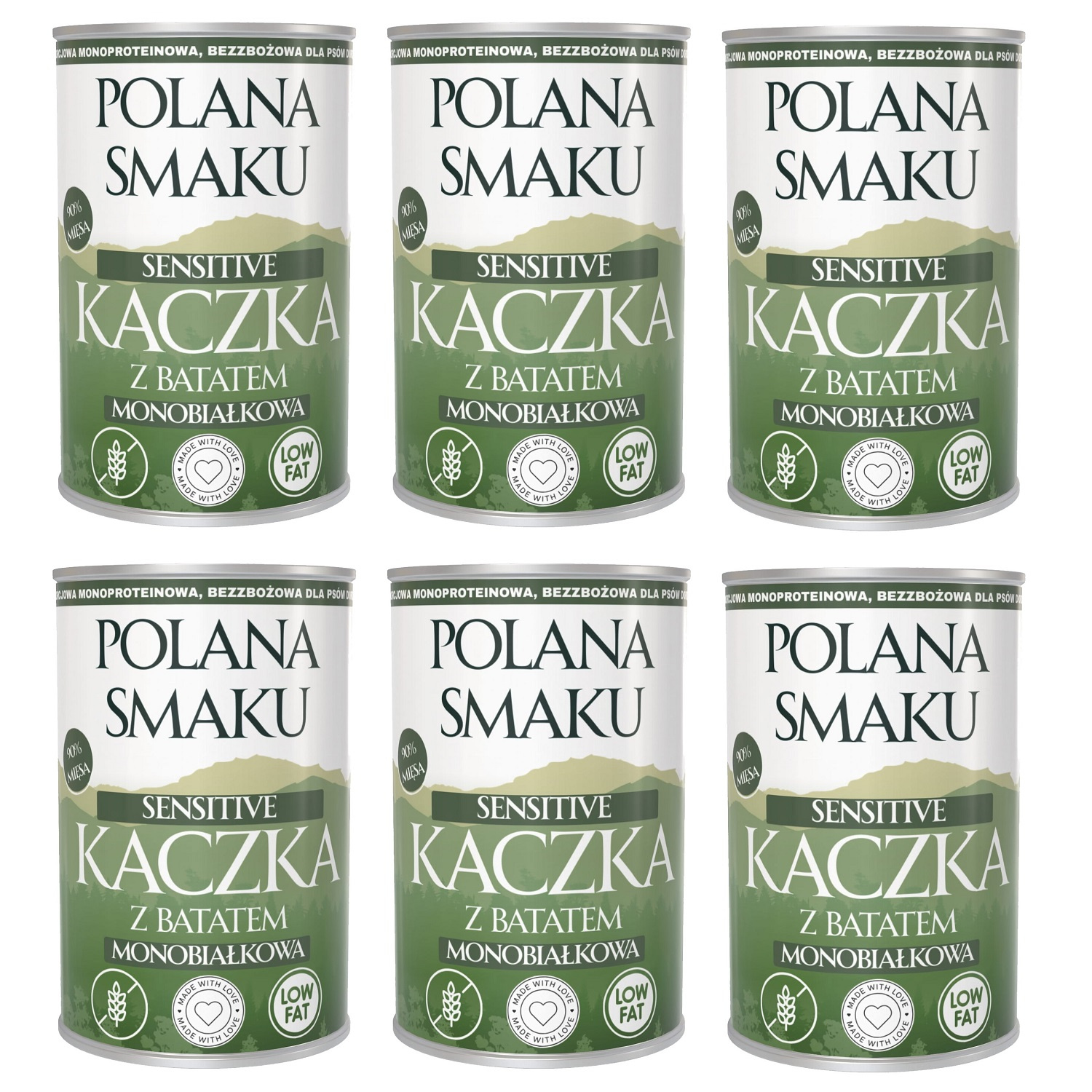 Polana Smaku Sensitive kaczka 400 g × 6