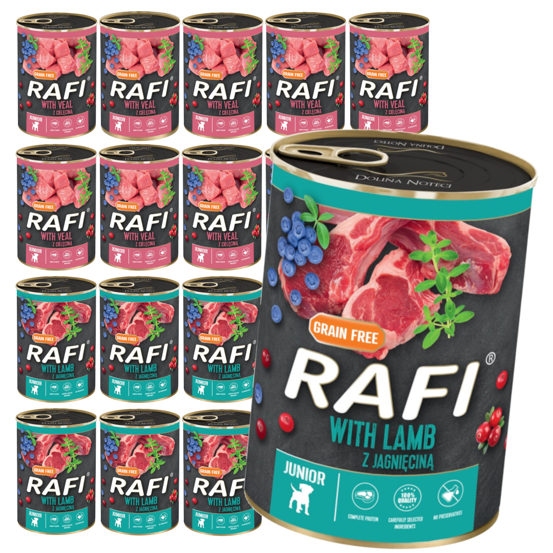 Rafi cielęcina, jagnięcina junior 400 g × 20