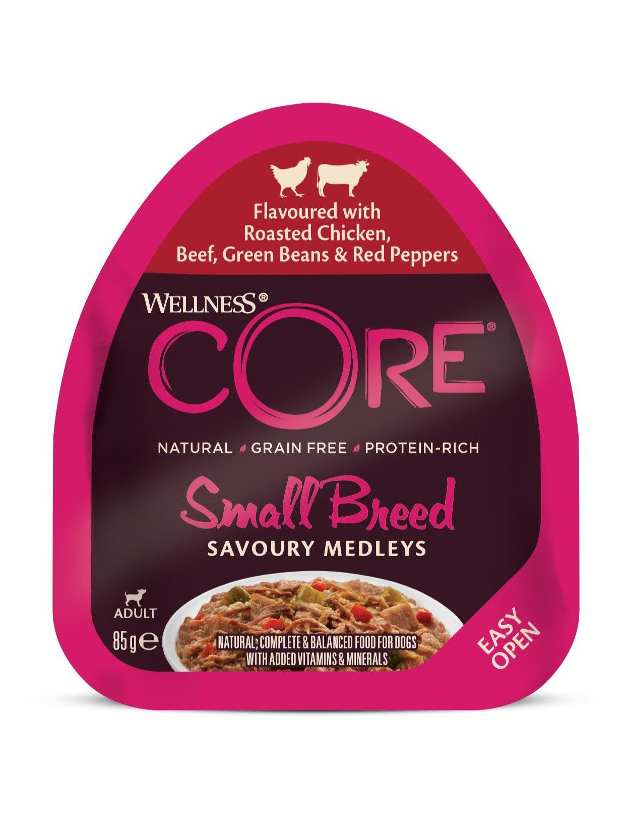 Wellness CORE Savoury Medleys kurczak, wołowina adult małe rasy 85 g