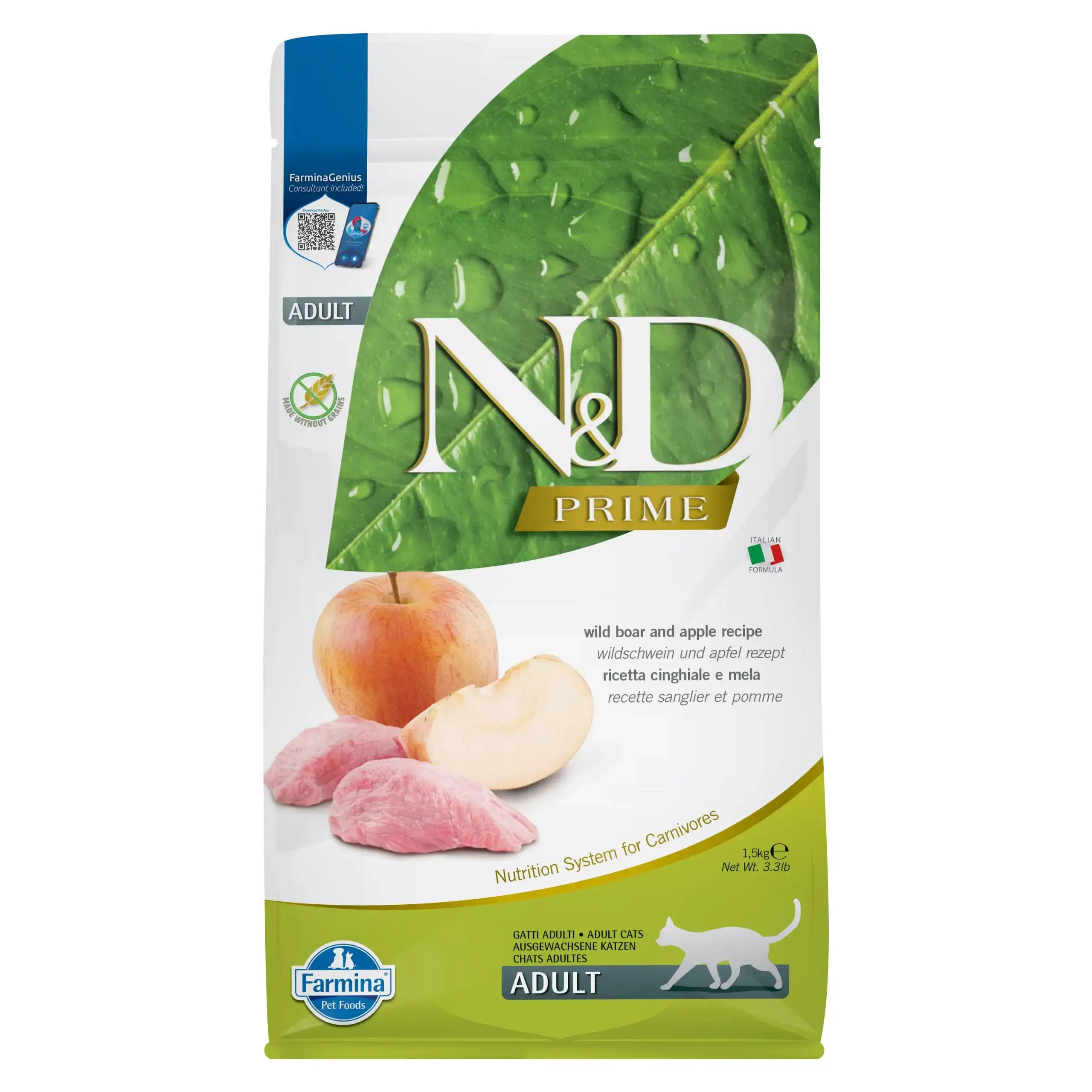 Farmina N&D Prime dziczyzna z jabłkiem adult 1,5 kg