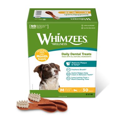 Whimzees Monthly Toothbrush Box średnie rasy