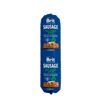 Brit Sausage indyk z groszkiem adult 800 g