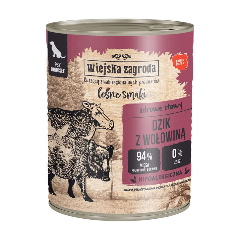 Wiejska Zagroda dziczyzna, wołowina adult 800 g
