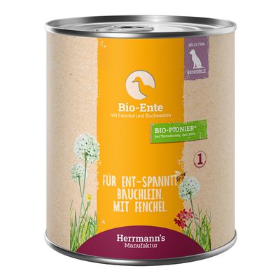 Herrmann's Bio Menu Sensitive kaczka 800 g × 12