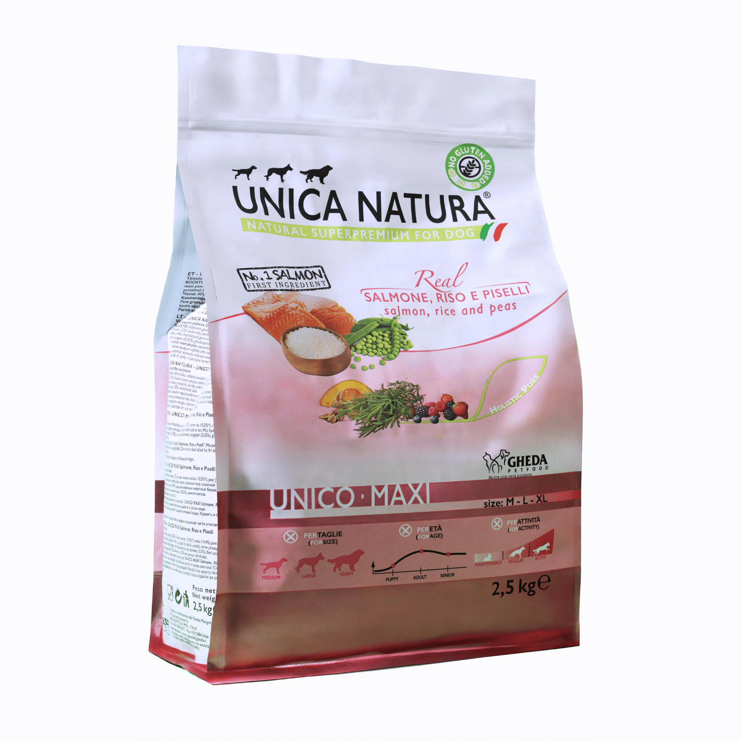 Unica Natura Unico łosoś duże rasy 12 kg