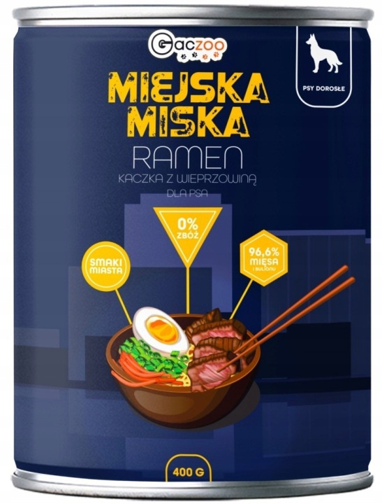 Gaczoo Miejska Miska kaczka, wieprzowina 400 g