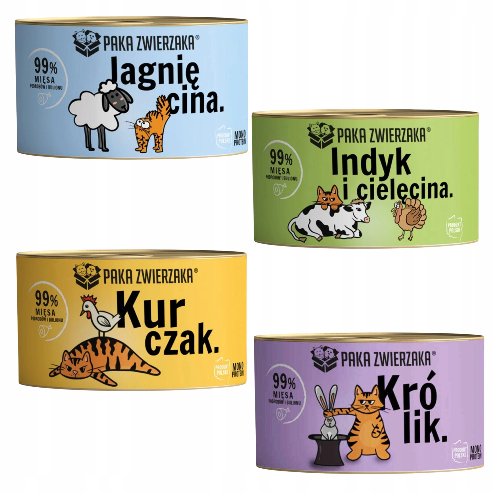Paka Zwierzaka mix smaków 200 g × 4