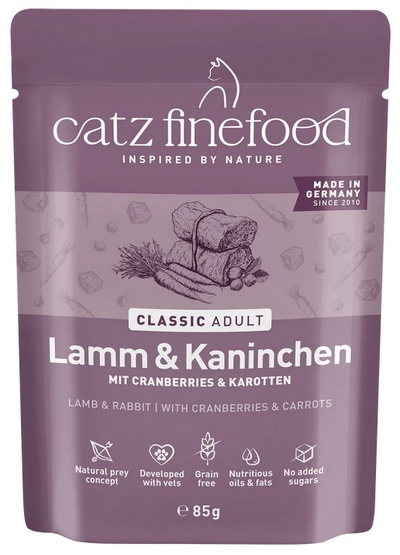 Catz Finefood Classic jagnięcina, królik 85 g