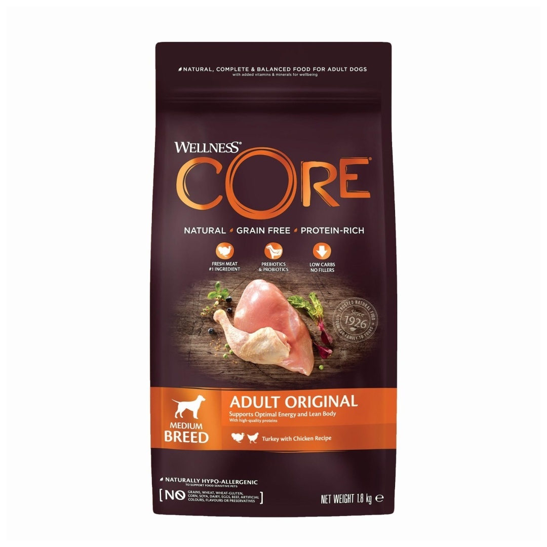 Wellness CORE Original indyk, kurczak adult średnie rasy 1,8 kg
