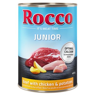 Rocco kurczak, wołowina junior 400 g × 6
