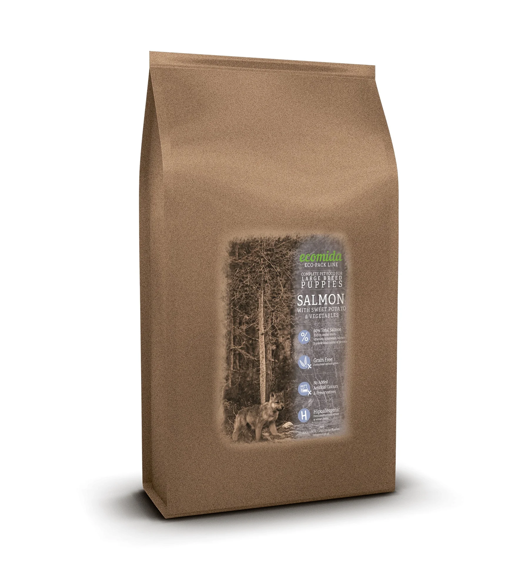 Ecomida łosoś junior duże rasy 1 kg