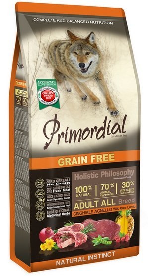 Primordial Grain Free dzik, jagnięcina adult 12 kg