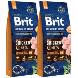 Brit By Nature kurczak senior małe rasy, średnie rasy 15 kg × 2