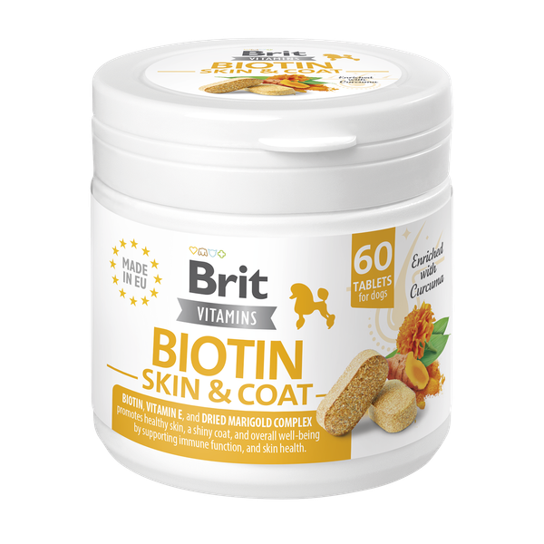 Brit Vitamins Biotin Skin & Coat Care 2 g × 60