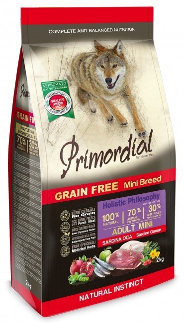 Primordial Grain Free gęś, sardynka adult małe rasy 6 kg