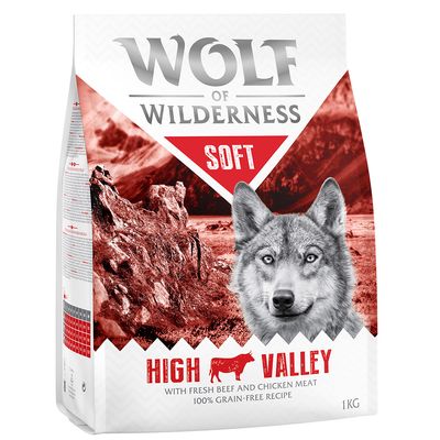 Wolf of Wilderness Soft wołowina adult 1 kg × 5