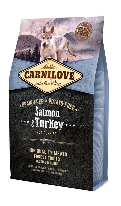 Carnilove indyk, łosoś puppy duże rasy 4 kg