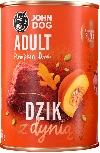 John Dog Pumpkin Line dzik adult 400 g