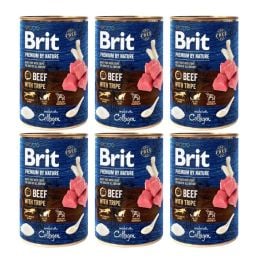 Brit Premium by Nature flaki, wołowina adult 400 g × 6