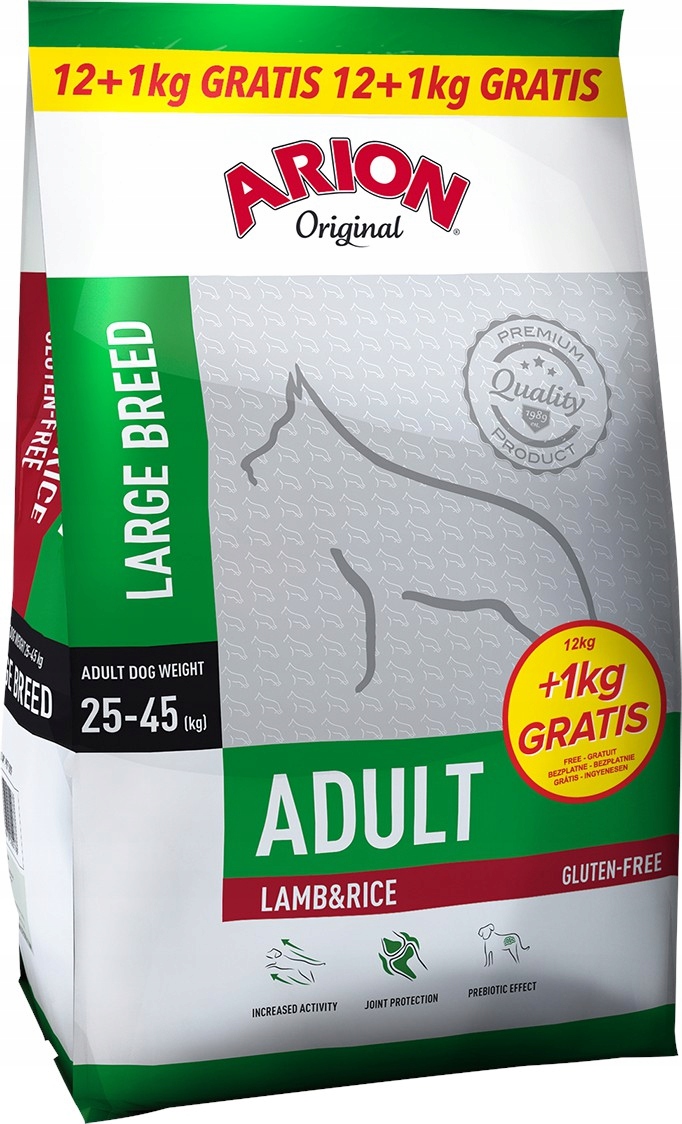 Arion Original jagnięcina z ryżem adult duże rasy 13 kg