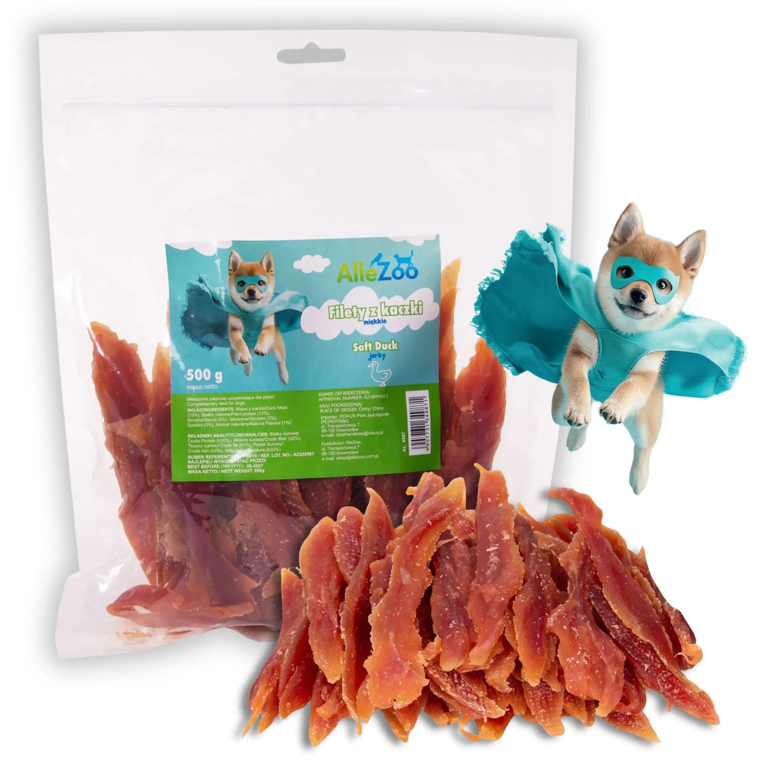 AlleZoo filet z kaczki miękki 500 g