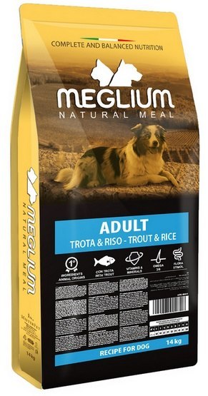 Meglium Dog pstrąg adult 14 kg