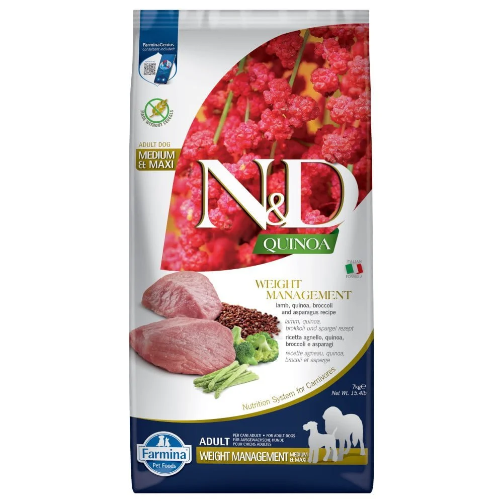 Farmina N&D Quinoa jagnięcina adult średnie rasy, duże rasy 7 kg