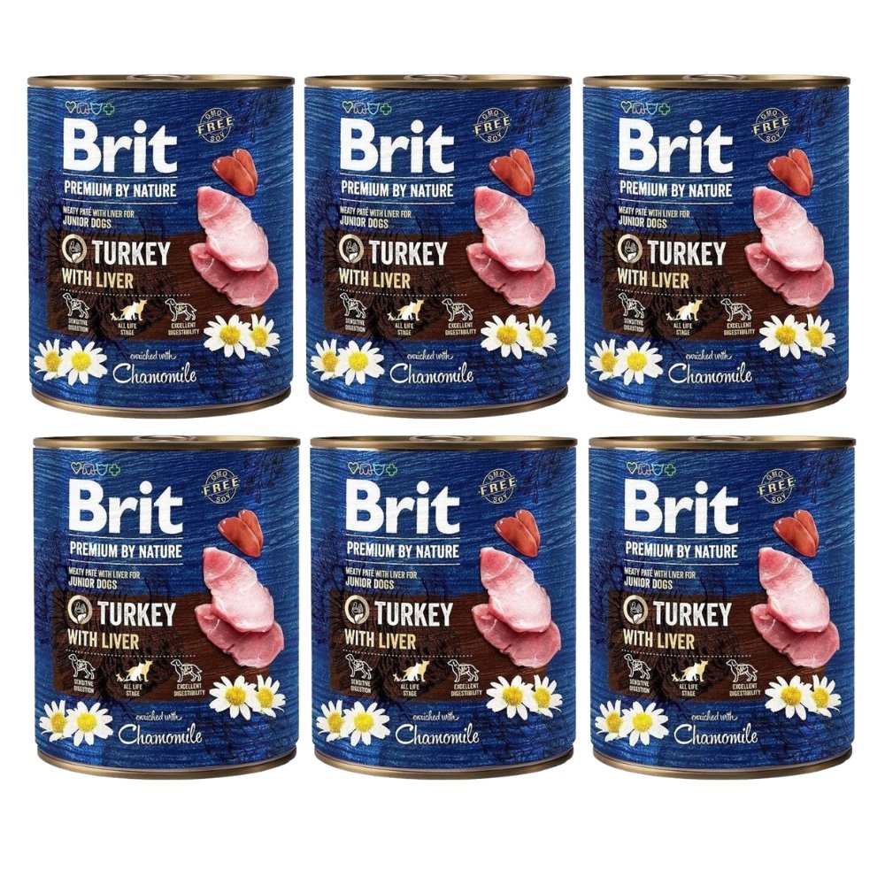 Brit Premium by Nature indyk junior 800 g × 6
