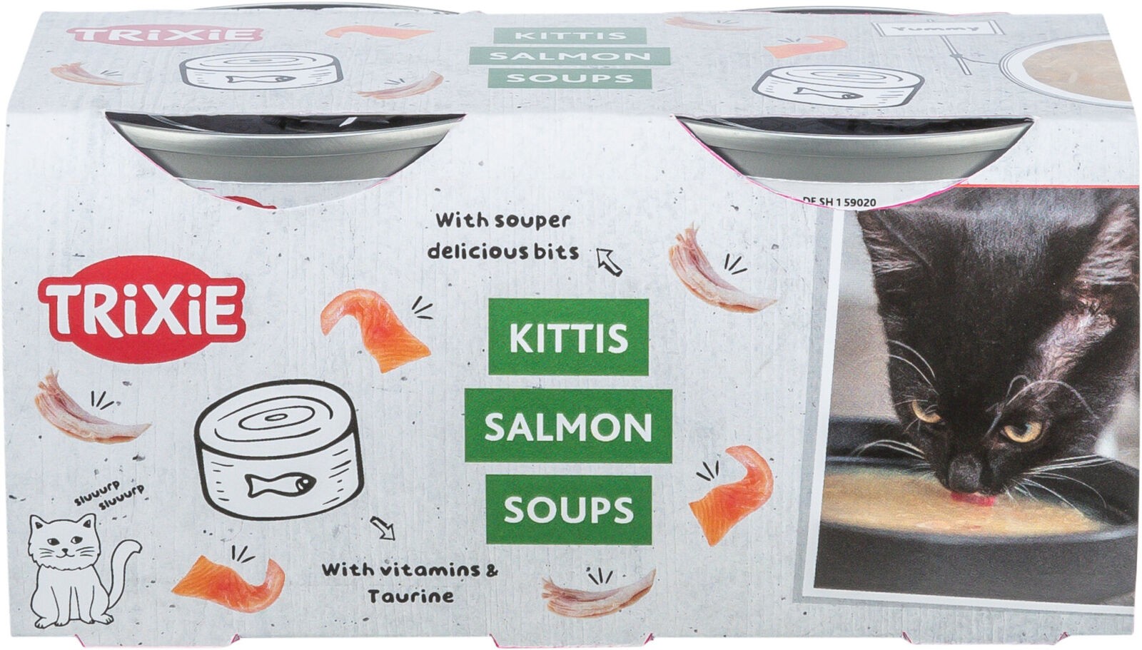 Trixie Kittis kurczak, łosoś w bulionie 80 g × 4