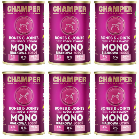 Champer Bones & Joints łosoś 400 g × 6